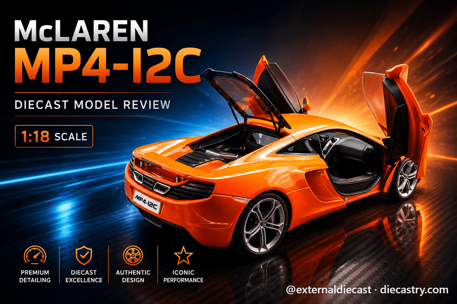 McLaren MP4-12C 2011 1:18 scale diecast by AUTOart